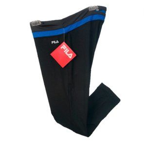 Fila Athletic Wear Exercise Pants  3/4 Length Tight Black NWT Sz Lg